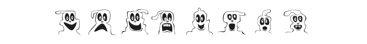 10 Lil ghosts Font Preview