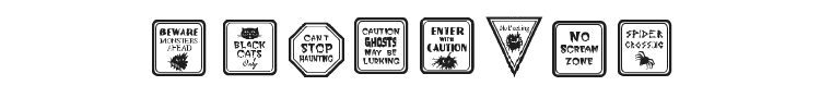 12 Halloween Signs LT