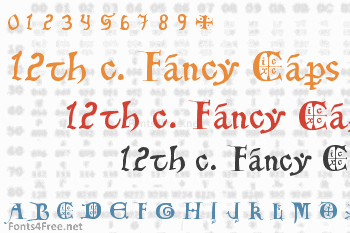 12th c. Fancy Caps Font