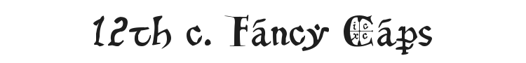 12th c. Fancy Caps Font