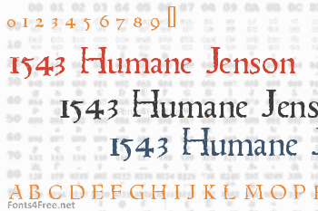 1543 Humane Jenson Font