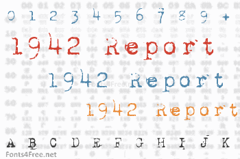 1942 Report Font