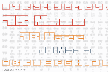 1B Maze Font