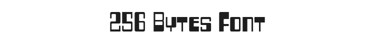 256 Bytes Font