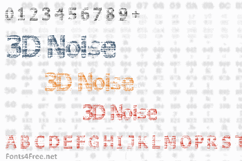 3D Noise Font
