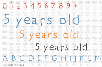 5 years old Font