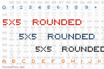 5x5 Rounded Font