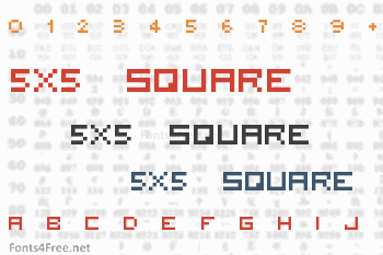 5x5 Square Font