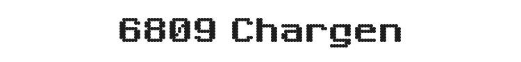 6809 Chargen Font Preview