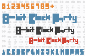 8-bit Block Party Font