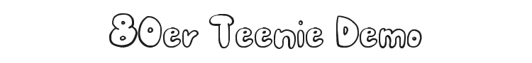 80er Teenie Demo Font Preview