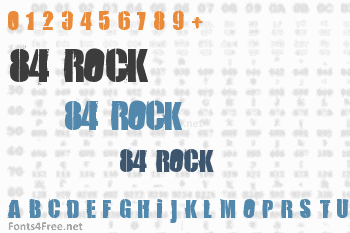 84 Rock  Font