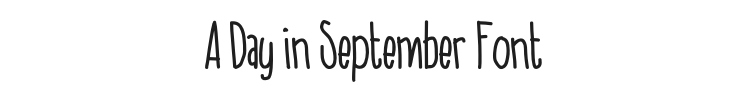 A Day in September Font Preview