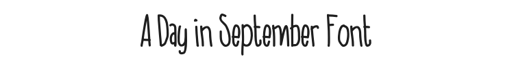 A Day in September Font