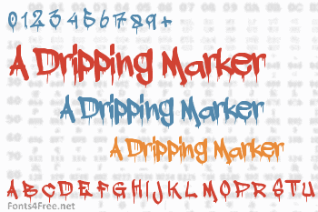 A Dripping Marker Font