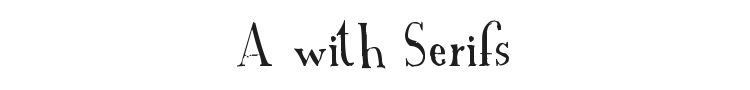 A Font with Serifs Font