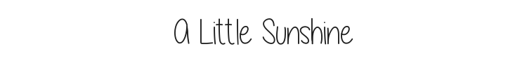 A Little Sunshine Font Preview