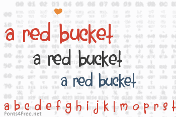 A Red Bucket Font