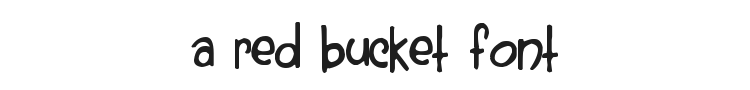 A Red Bucket Font