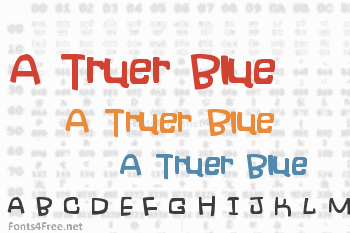 A Truer Blue Font