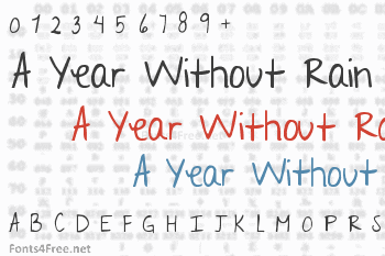 A Year Without Rain Font