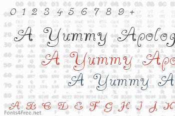 A Yummy Apology Font