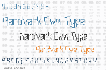 Aardvark Cwm Type Font