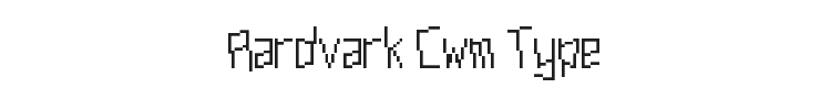 Aardvark Cwm Type Font