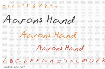 Aarons Hand Font