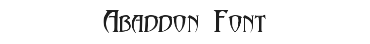 Abaddon Font Preview