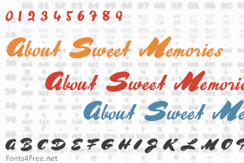 About Sweet Memories Font