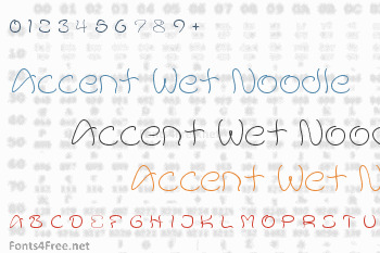 Accent Wet Noodle Font