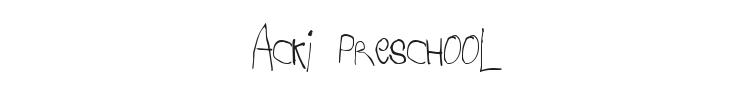 Acki Preschool Font