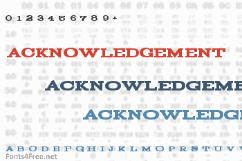 Acknowledgement Font