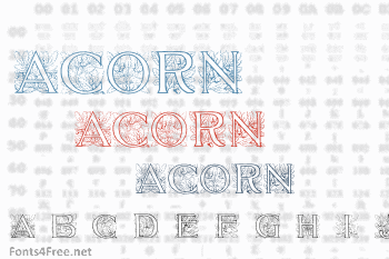 Acorn Initials Font