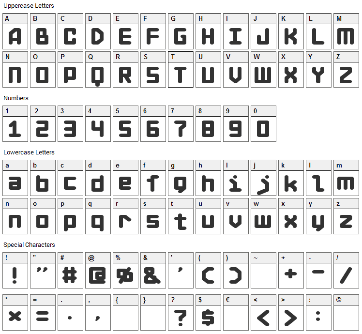 Add Electric City Font Character Map