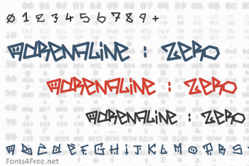 Adrenaline : Zero Font