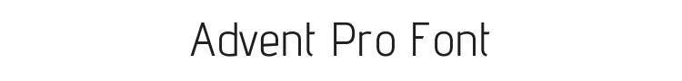 Advent Pro Font Preview