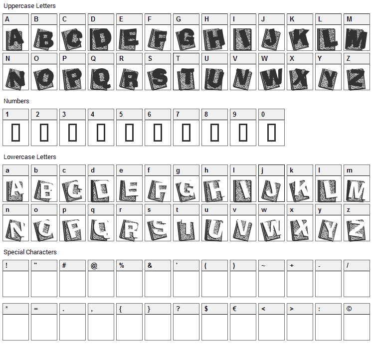 Agenda du Directeur Font Character Map