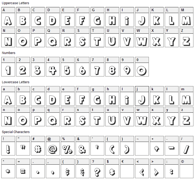 Agent Red Font Character Map