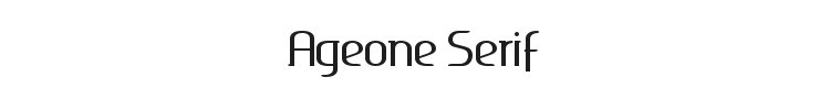 Ageone Serif Font