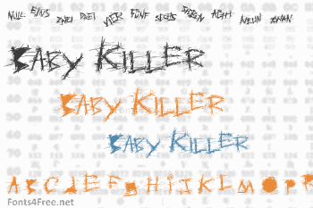 Aggressive Angry Baby Killer Font