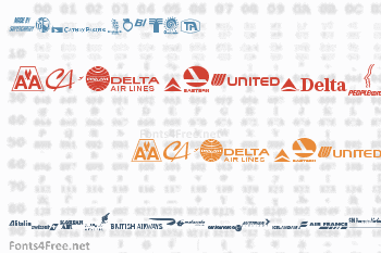 Airline Logos Past and Present Font