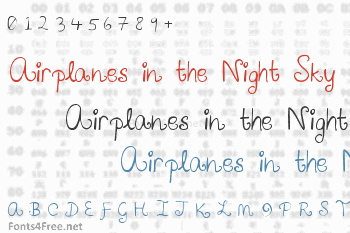 Airplanes in the Night Sky Font