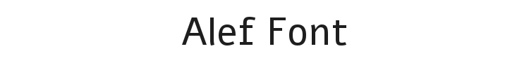 Alef Font Preview