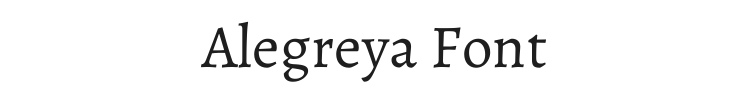 Alegreya Font