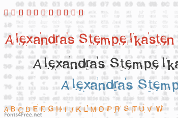 Alexandras Stempelkasten Font