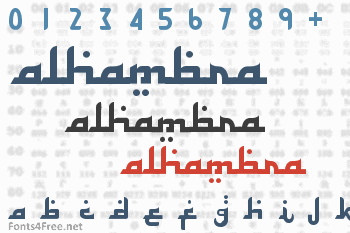 download font alhambra untuk photoshop