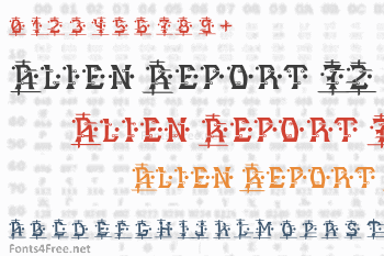 Alien Report 72 Font