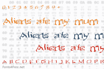 Aliens ate my mum Font